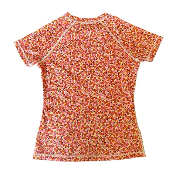 Tea collection Swim Top Rushguard Short Sleeve Floral Girls Size 10 - Picture 2 of 4